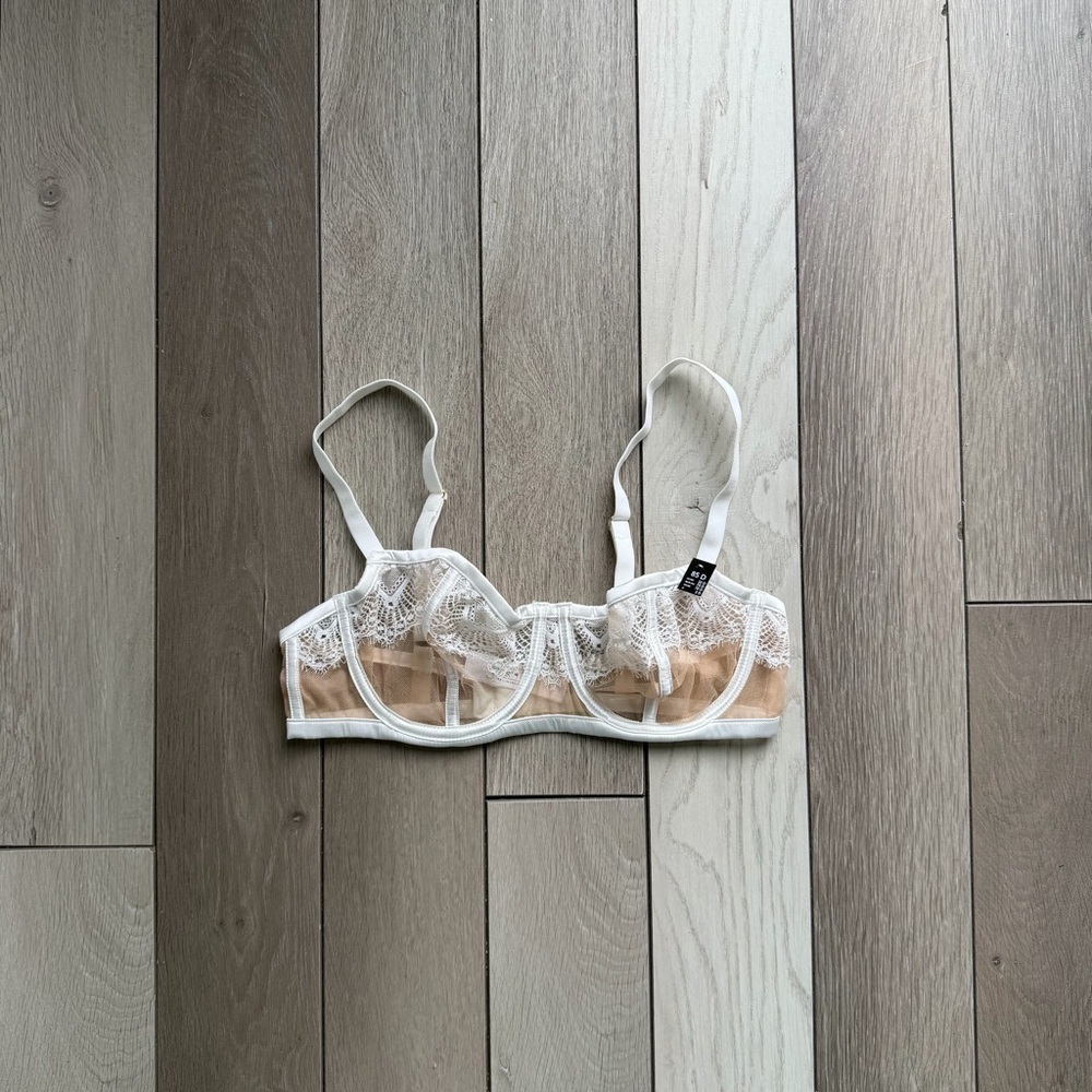 Etam White Lace Bra